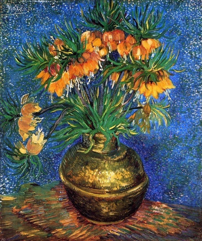 Vincent Van Gogh Still Life With Frutillarias, Gallery Wrapped Canvas, 20"x25"