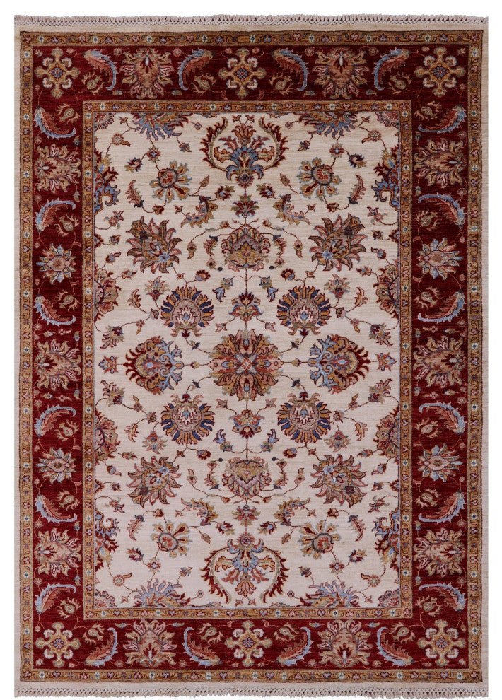 5' 6" X 7' 10" Persian Tabriz Handmade Wool Rug - Q12916