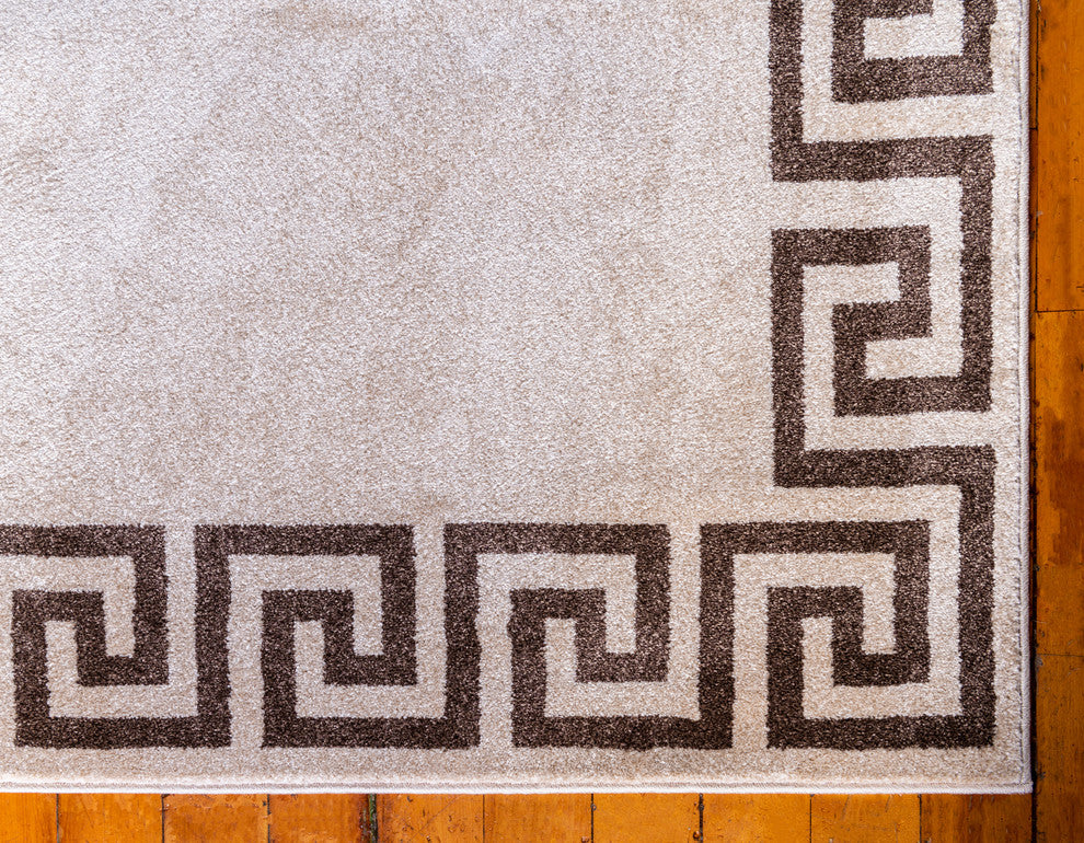 Unique Loom Beige Athens Modern 5' 0 x 8' 0 Area Rug