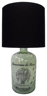nu steel Glass Decorative Table Lamps With Black Shade