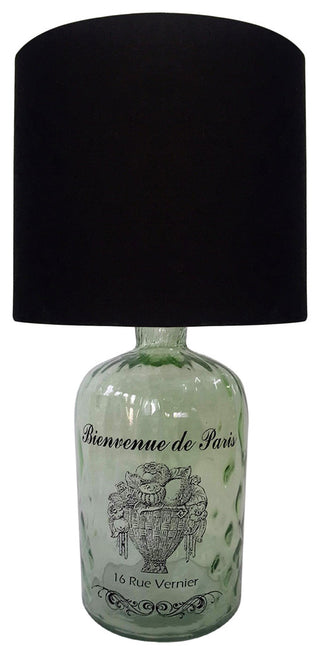 nu steel Glass Decorative Table Lamps With Black Shade