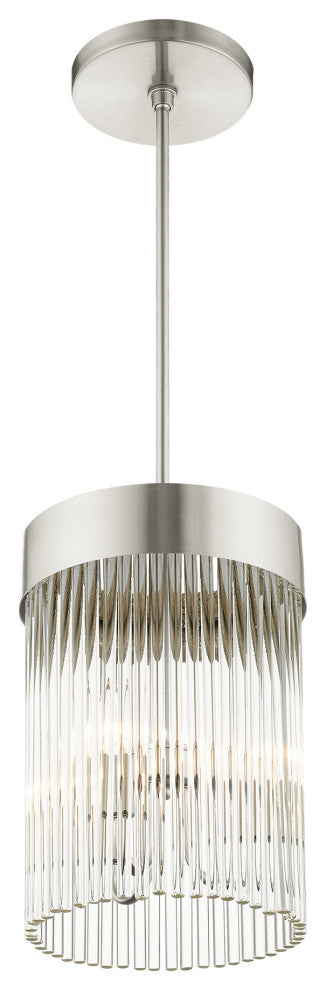 Livex Lighting Norwich 3 Light Brushed Nickel Chandelier