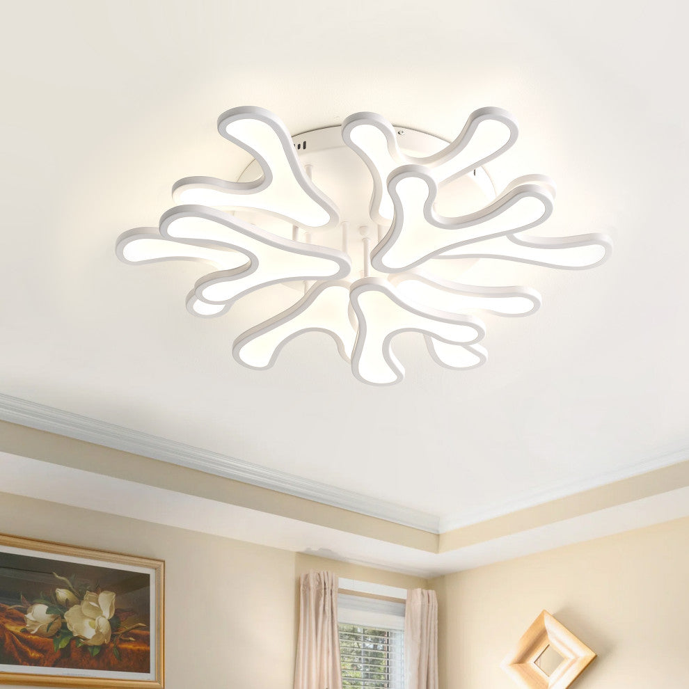 Creative Multi Branch Shape LED Semi Flush Mount Close to Ceiling Light