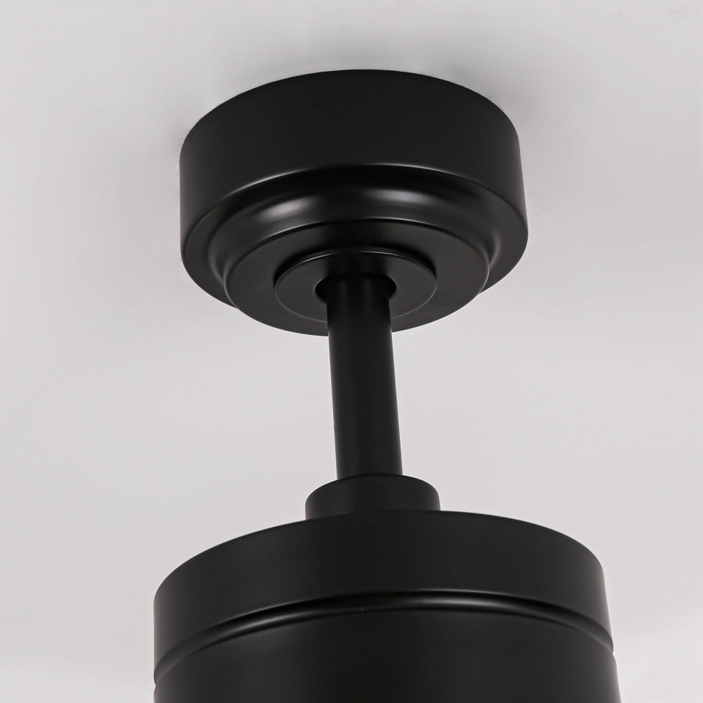 60-inch Modern ABS 3-Blade Black Ceiling Fan with Light