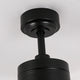 60-inch Modern ABS 3-Blade Black Ceiling Fan with Light