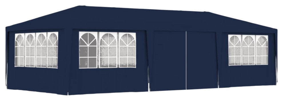 vidaXL Professional Party Tent with Side Walls 13.1'x29.5' Blue 0.3 oz/ft?