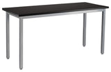 NPS Steel Fixed Height Science Lab Table, 30x60x30, ChemRes Top, Grey Frame