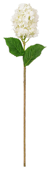 Vickerman 34" Artificial White Cone Hydrangea Spray. 2 Stems, A Bag.