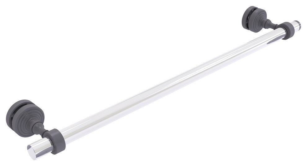 Pacific Grove 24" Shower Door Towel Bar, Matte Gray