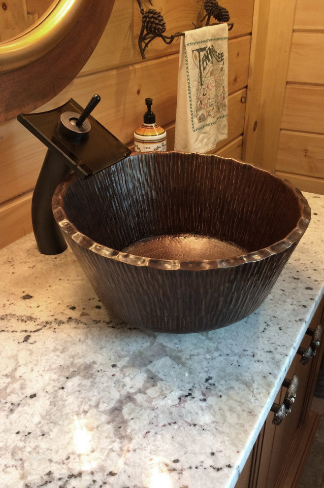 Forest Vessel Hammered Copper Sink