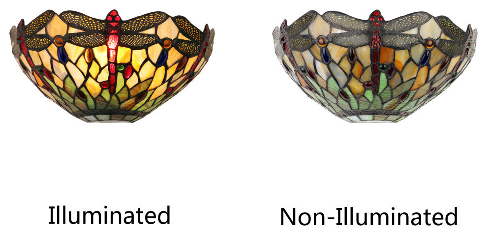 Anisoptera Purity Dragonfly-Style 1-Light Wall Sconce 12" Wide