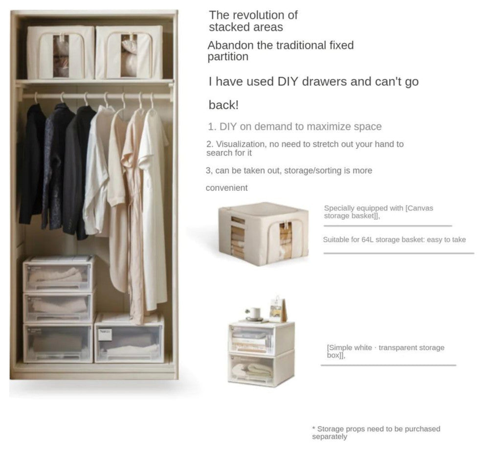Oak Solid Wood Cream Wardrobe Sliding Door, 78.7x24.4x86.6"