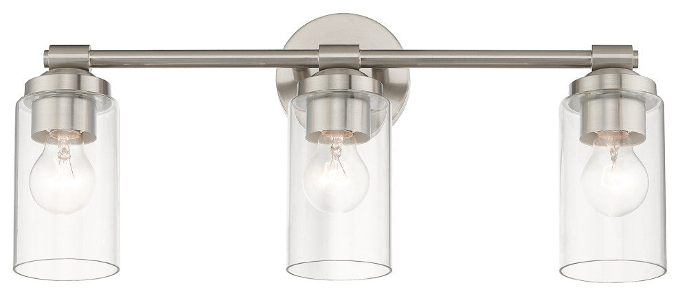 Whittier 3-Light Brushed Nickel Vanity Sconce
