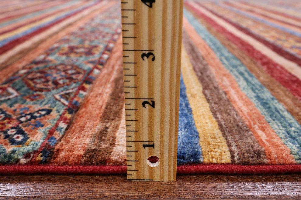 4' 1" X 6' 4" Super Kazak Khorjin Hand Knotted Rug Q5244
