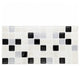 12"x6" Classic Black and White Mosaic Glossy 3D Tile Sticker