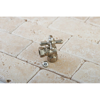 Kingston 1/2" IPS X 1/2" X 7/16" Slip Joint Angle Stop, Brushed Nickel