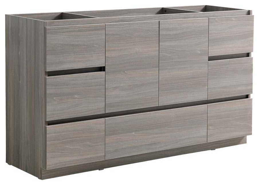 Fresca Lazzaro 60" Gray Wood Single Sink Cabinet