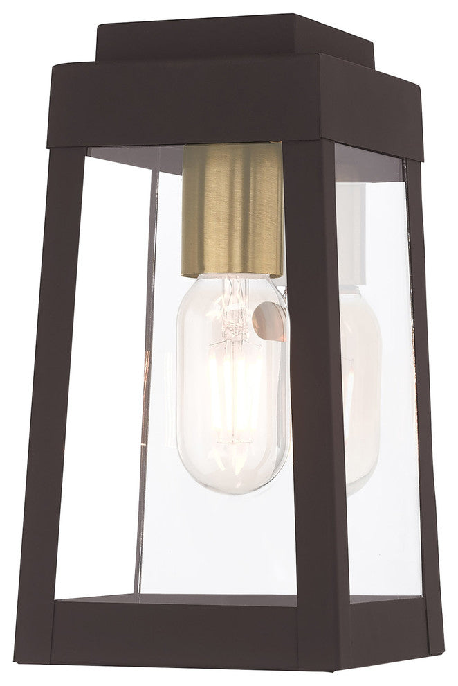 Livex Lighting Bronze 1-Light Outdoor Wall Lantern