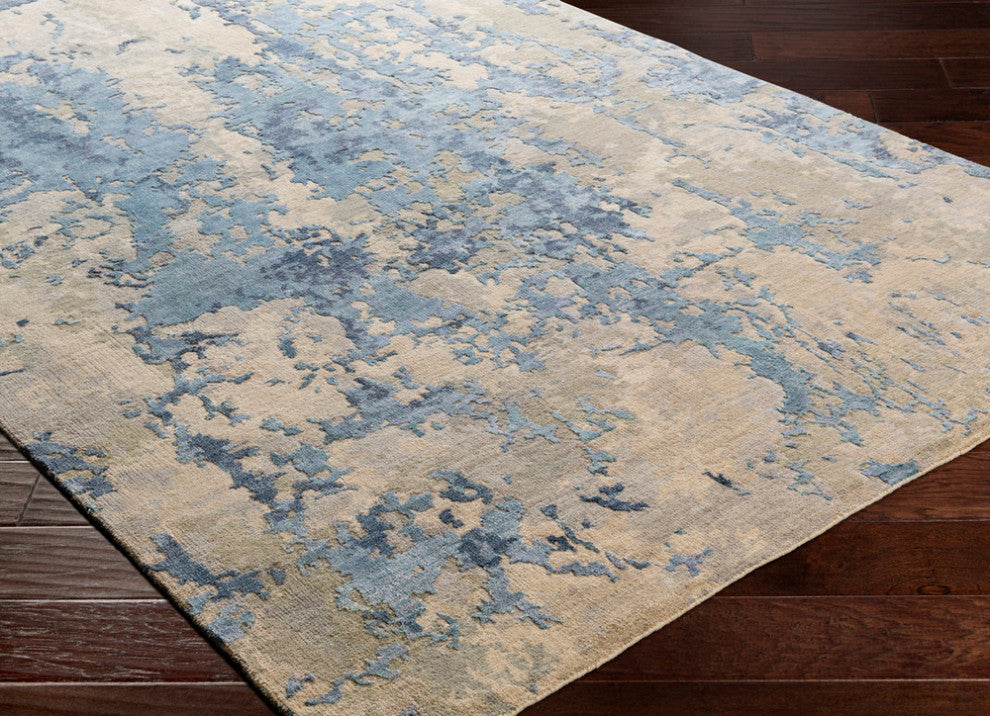 Surya Arte RTE-2302 Modern Area Rug, Navy, 9' x 13' Rectangle