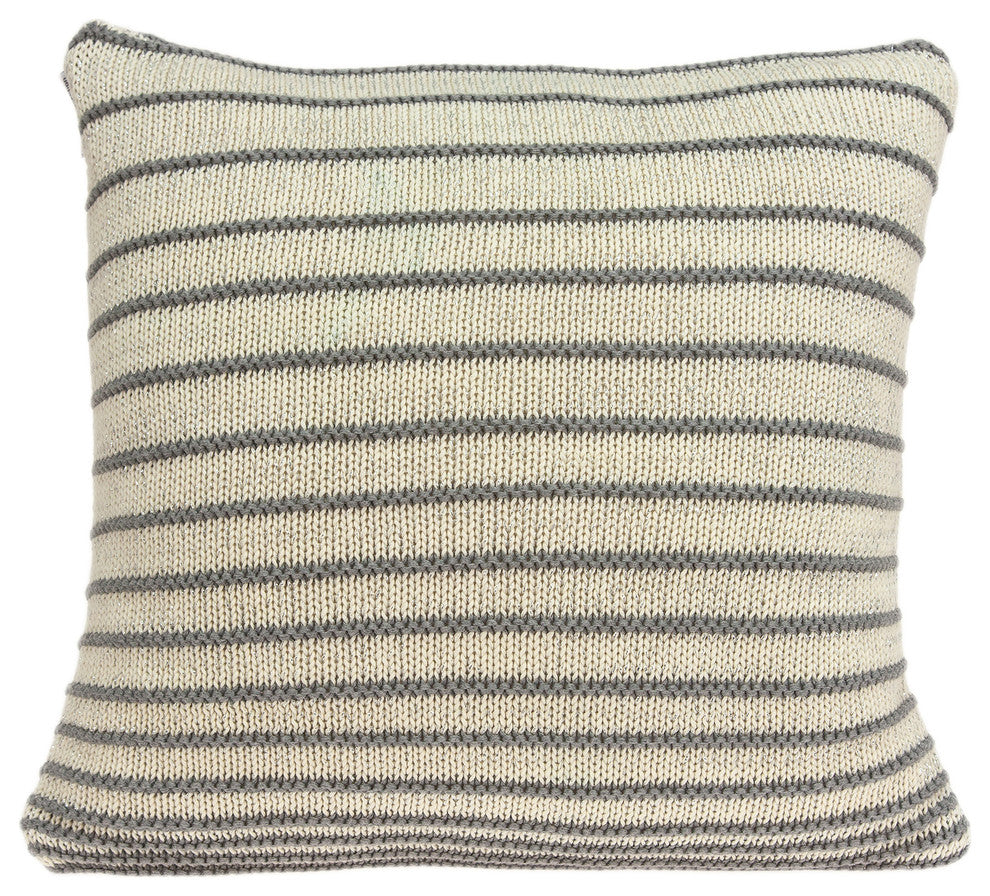 Parkland Collection Tanzi Transitional Tan Pillow Cover With Poly Insert
