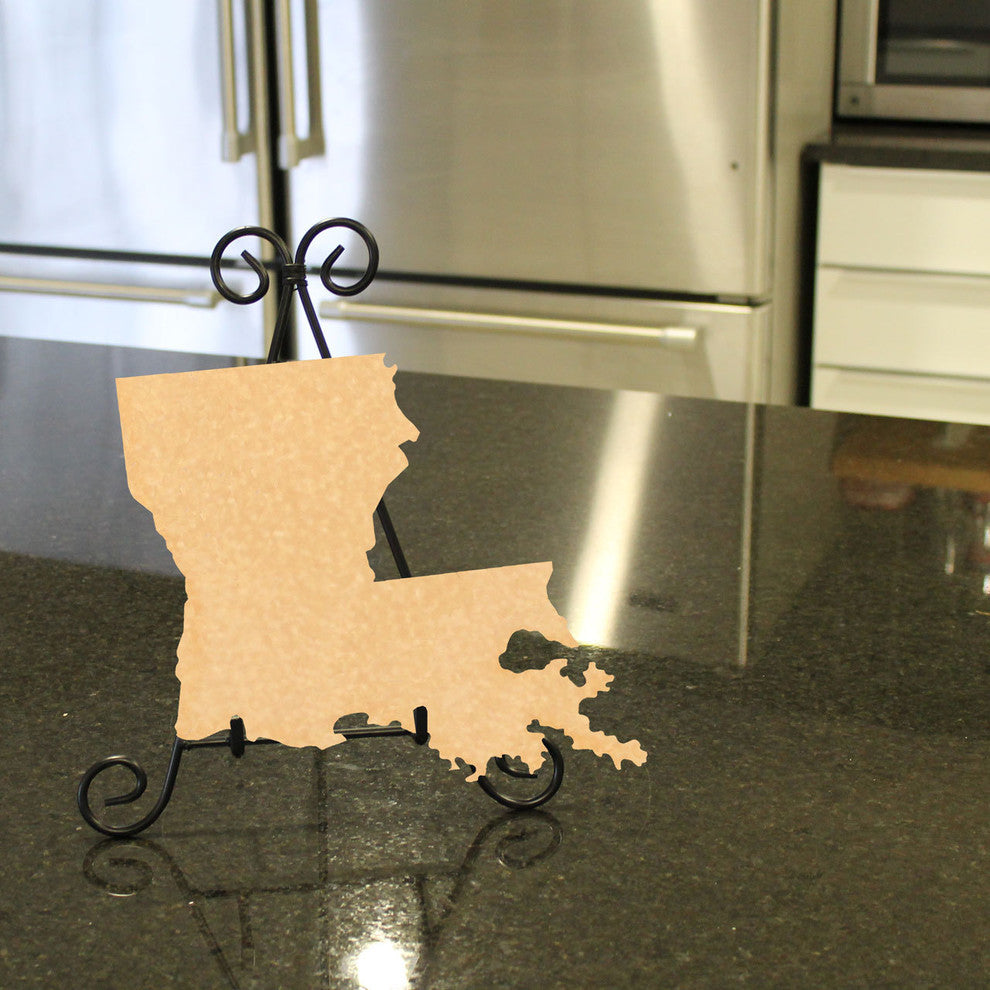 State Shaped Cutting Boards, Natural Bamboo, Louisiana