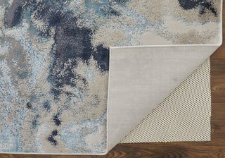Oria Industrial Abstract Area Rug, Blue/Gray/Ivory, 5'x8'