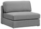 Beckham Beige Durable Linen Textured Fabric Armless, Grey, Armless Chair