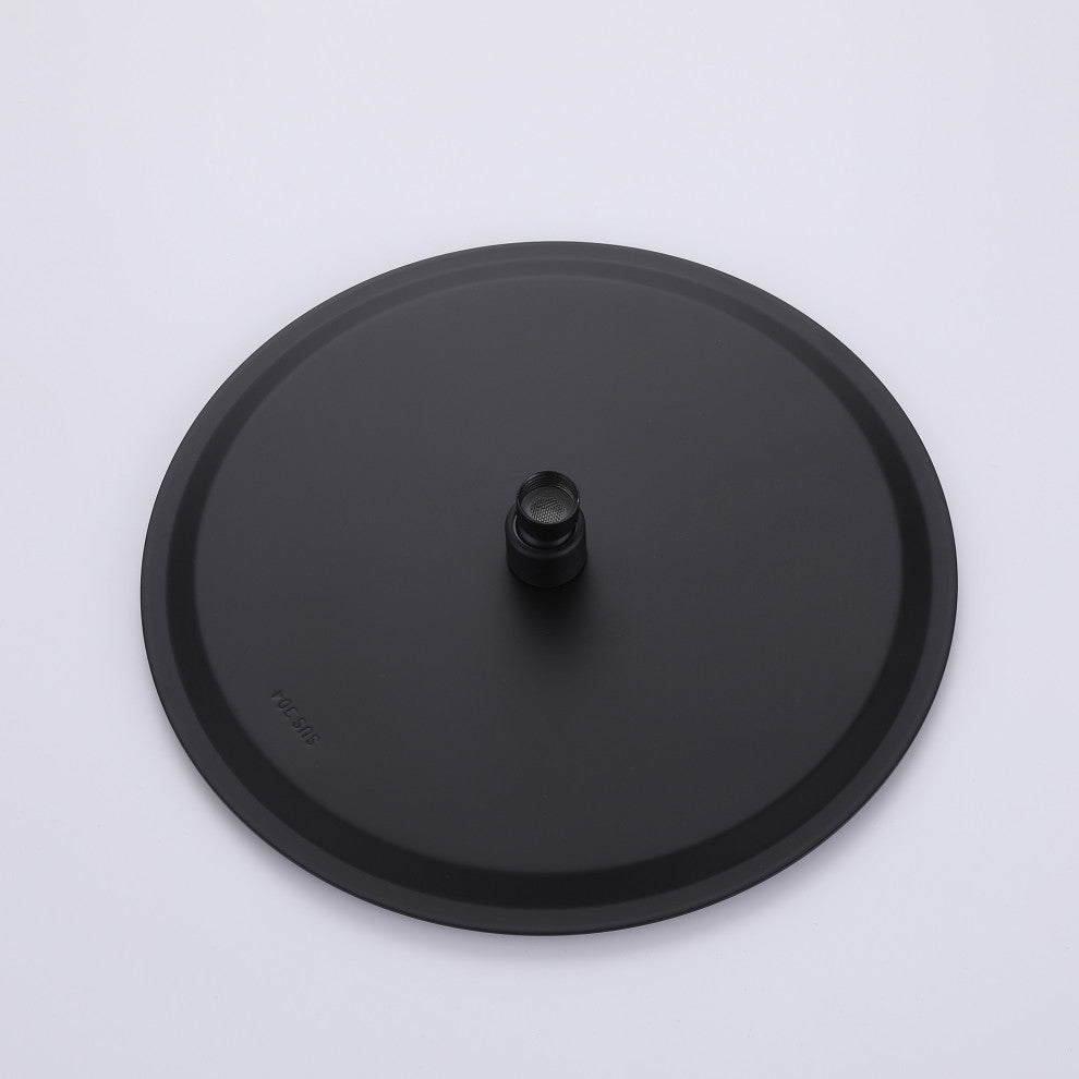 Free Standing Outdoor Shower with Handheld Shower, Matte Black