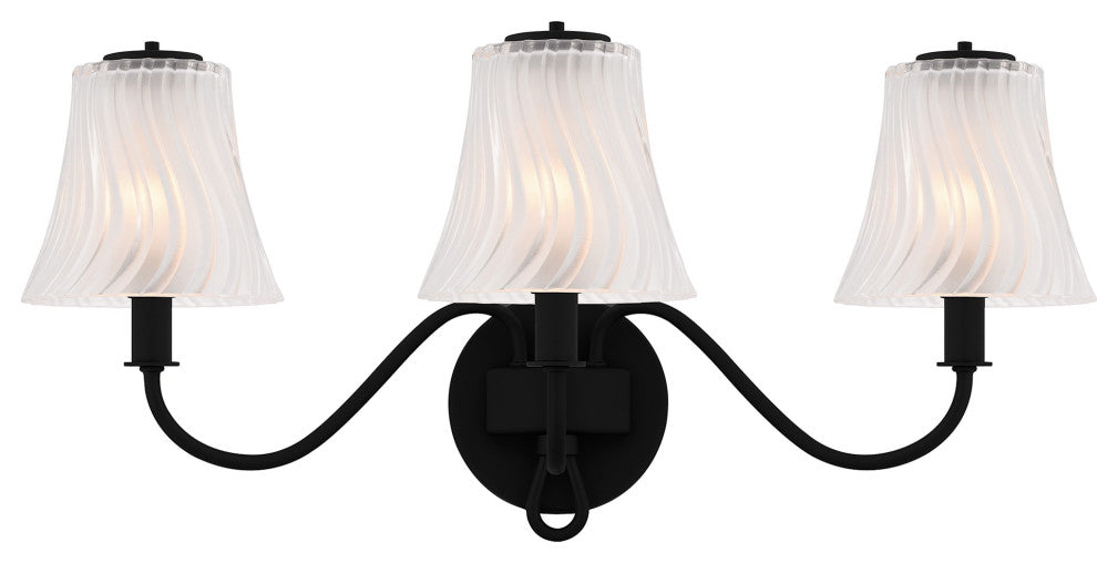 Quoizel MCK8623 McKinney 3 Light 23"W Vanity Light - Matte Black
