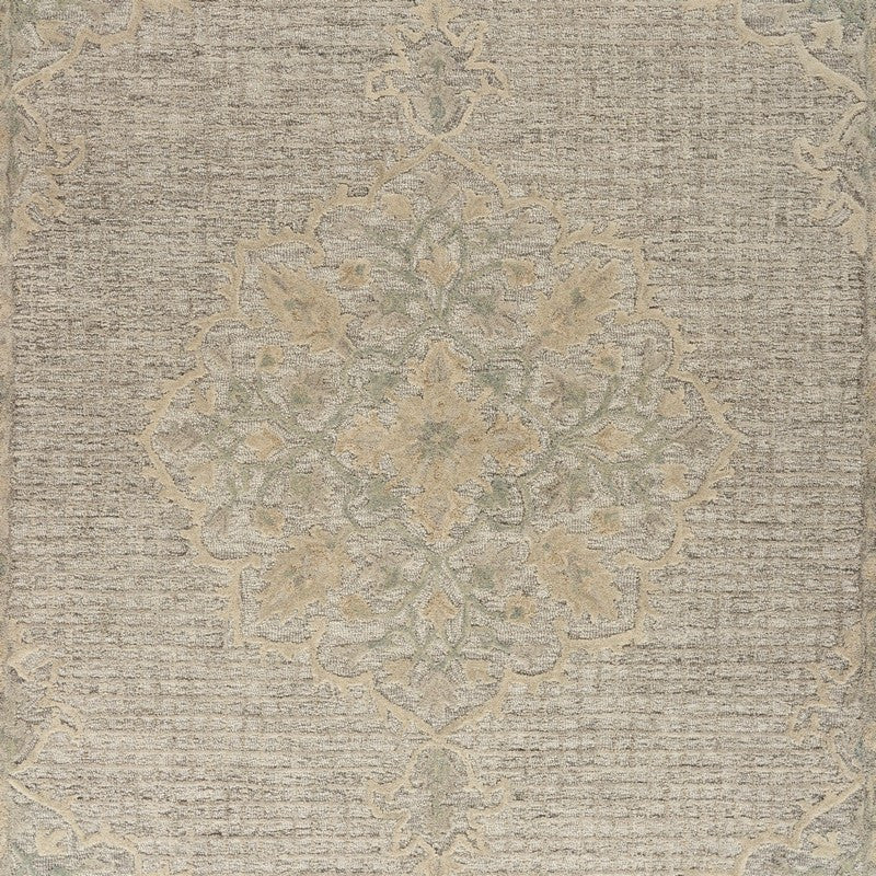 8" x 10" Beige Distressed Floral Area Rug