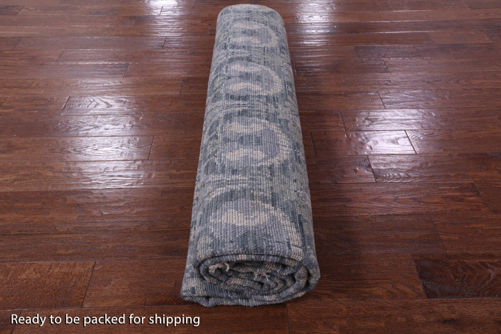 Ikat Hand Knotted Wool Rug 7' 11" X 9' 10" Q8607