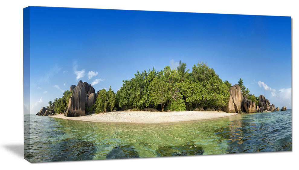 "Paradise on Earth Seychelles Island" Large Wall Artwork