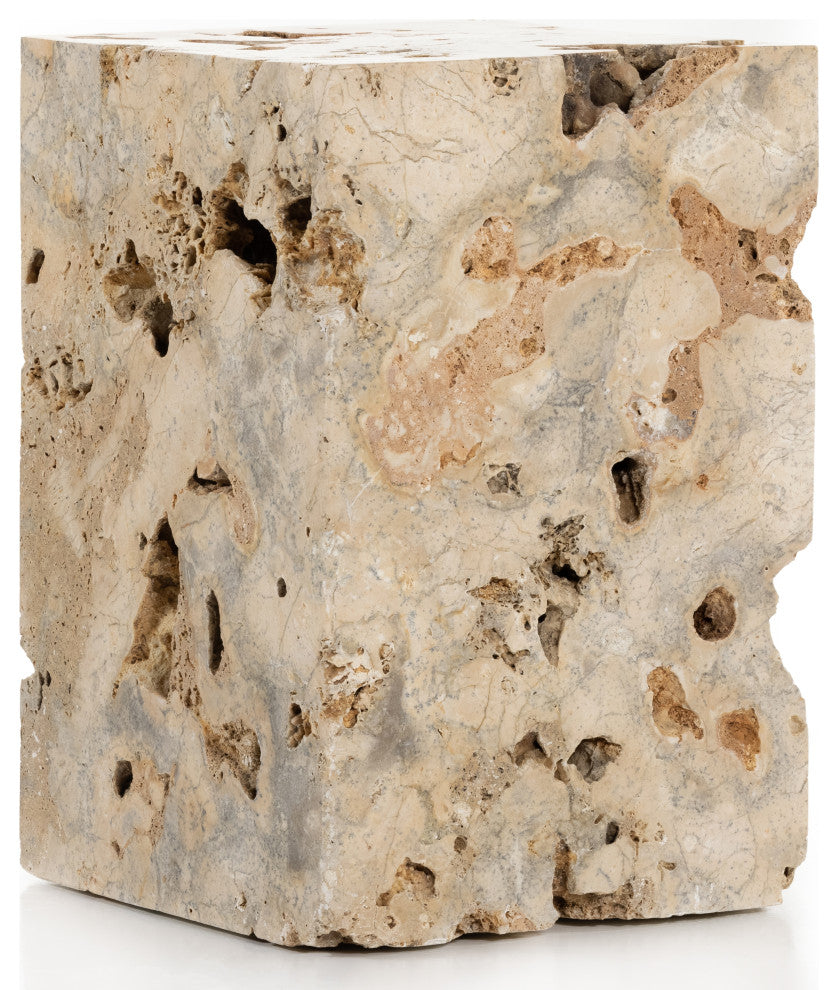 Faydon End Table-Romano Fosse Travertine
