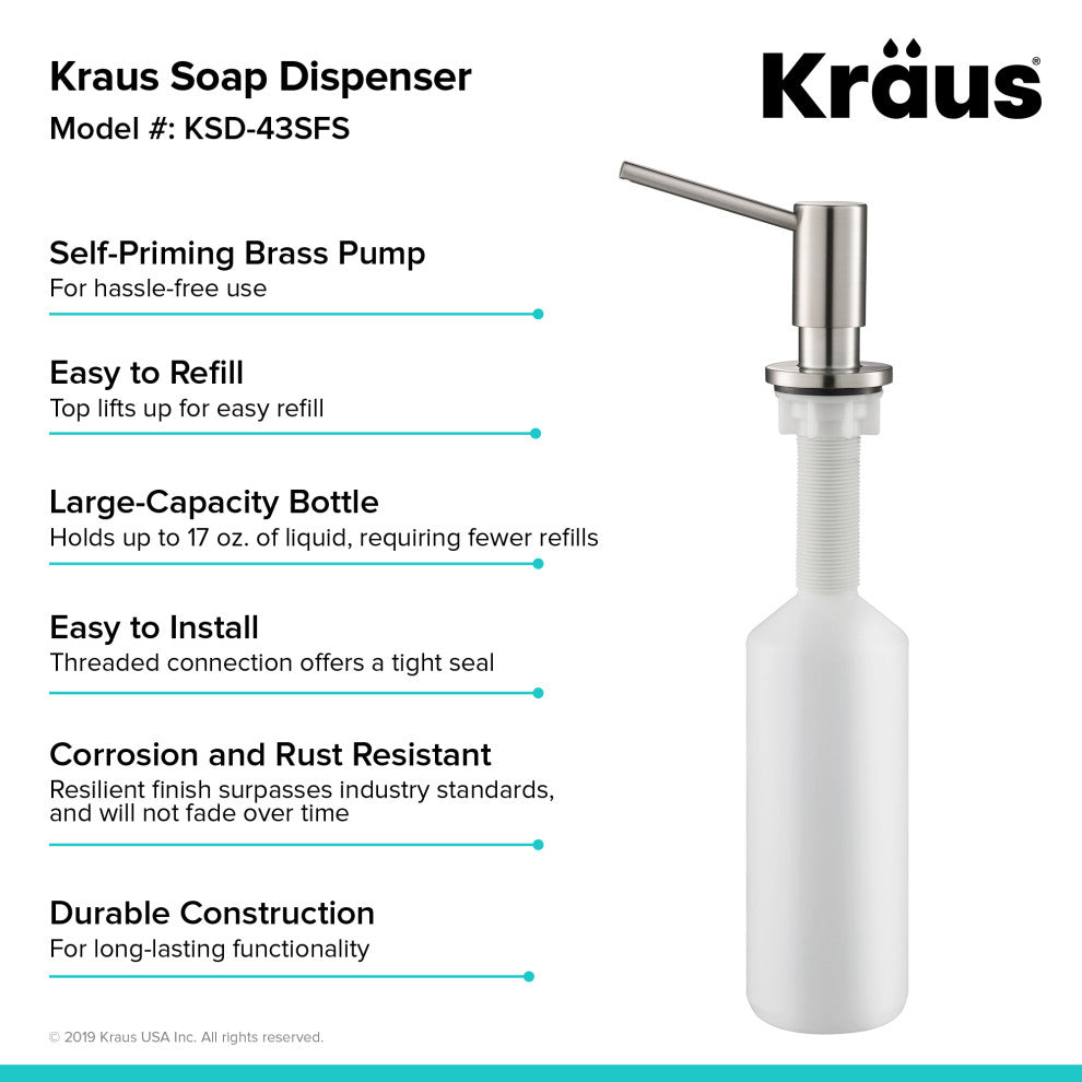 Soap Dispenser, Spot Free Stainless Steel