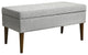 Large Ottoman Bench with Storage for Living Room & Bedroom, Ash Gray