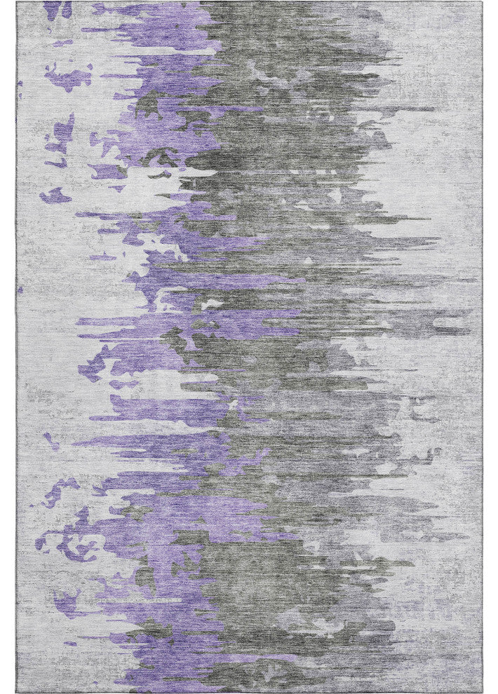Premium Machine Washable Mayfield AMF704 Purple 5' x 7'6" Rug