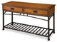 Homestyles Modern Craftsman Wood Console Table in Brown