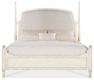 Americana California King Upholstered Poster Bed