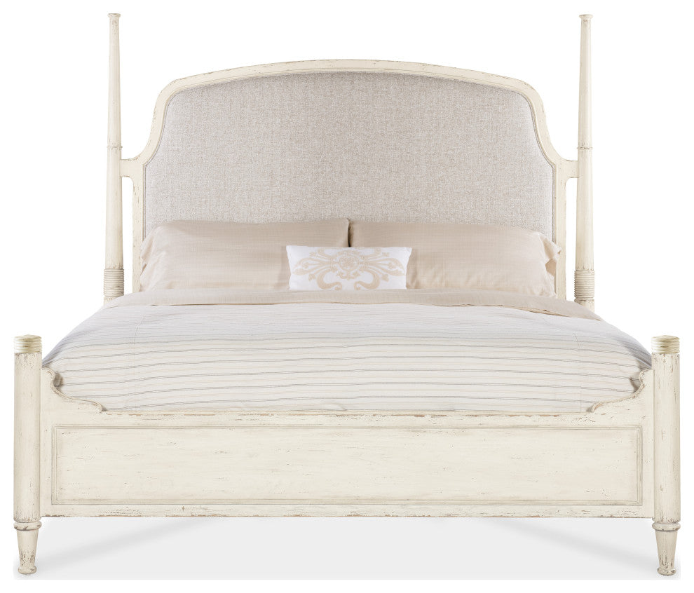 Americana California King Upholstered Poster Bed