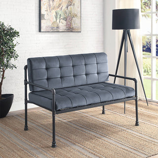 ACME Brantley Loveseat, Gray Velvet/Sandy Gray