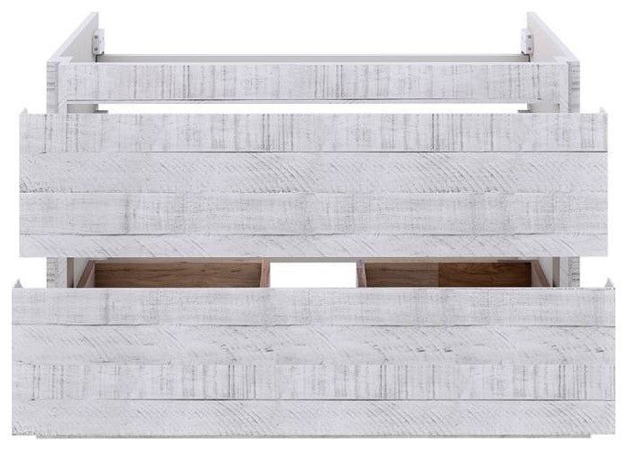 Fresca Formosa Modern 35" Rustic White Wall Hung Bathroom Cabinet
