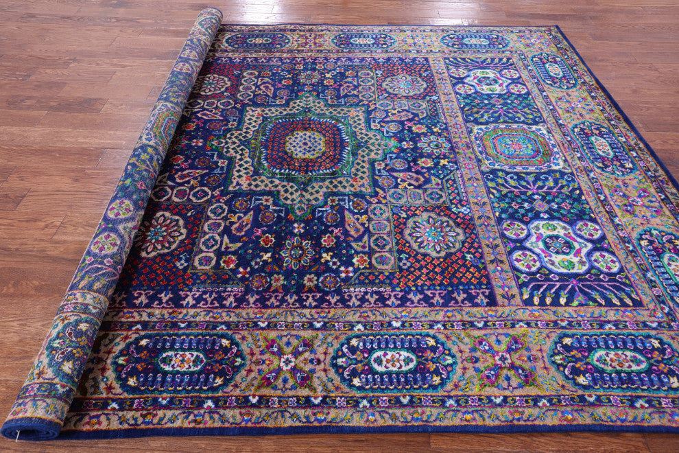 Mamluk Hand-Knotted Wool & Silk Rug 7' 9" X 9' 11" - Q13717