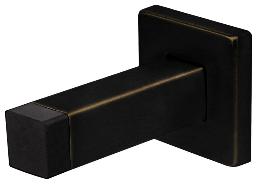 Nuk3y Contemporary Square Wall Stop, Oiled Rubbed Bronze, Single