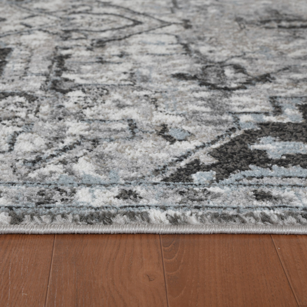 Alessana Chaves Gray Medallion Area Rug, 2'x3'