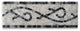 Stretch Bardiglio 4x12 Marble Mosaic Border Listello Tile Honed, 1 piece