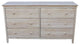 Solid Wood Dresser With 6 Drawers
