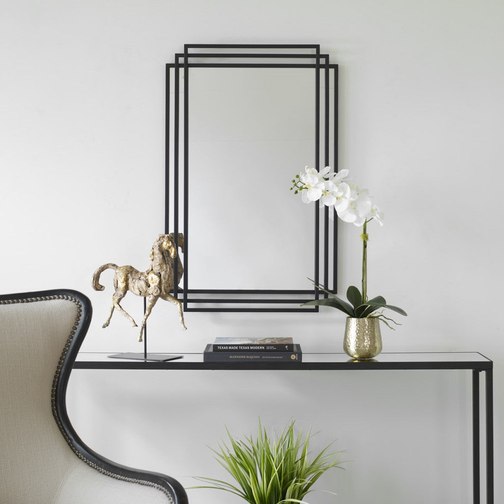 Uttermost Amherst Black Iron Mirror 09768