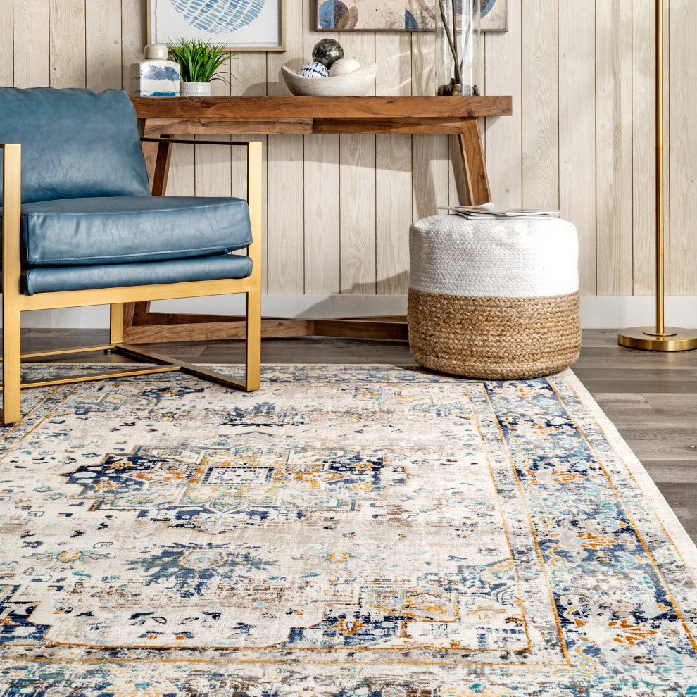 Nuloom Ainsley Fading Token Traditional Vintage Area Rug, Blue 3'x5'