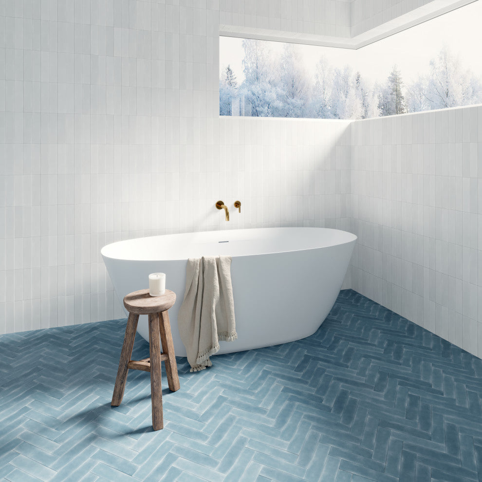 Perlato Treviso Eco-Lapistone Freestanding Soaking Tub, 67"