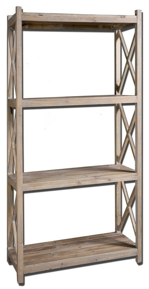 "Spring Creek" Weathered Wood Etagere